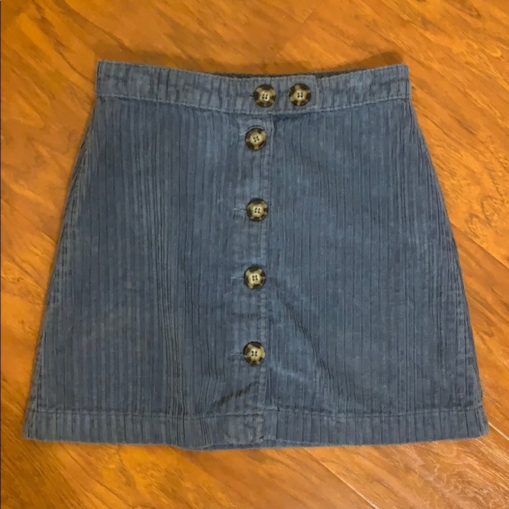 Urban Outfitters Blue Velvet Skirt